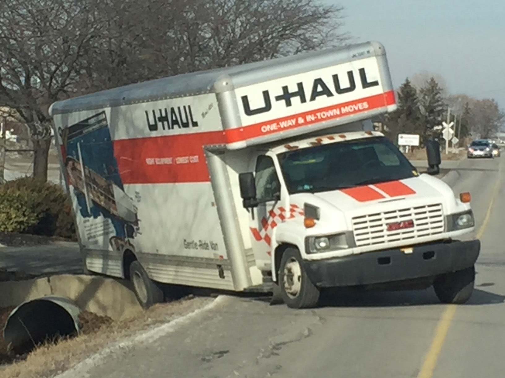 Truck in Ditch